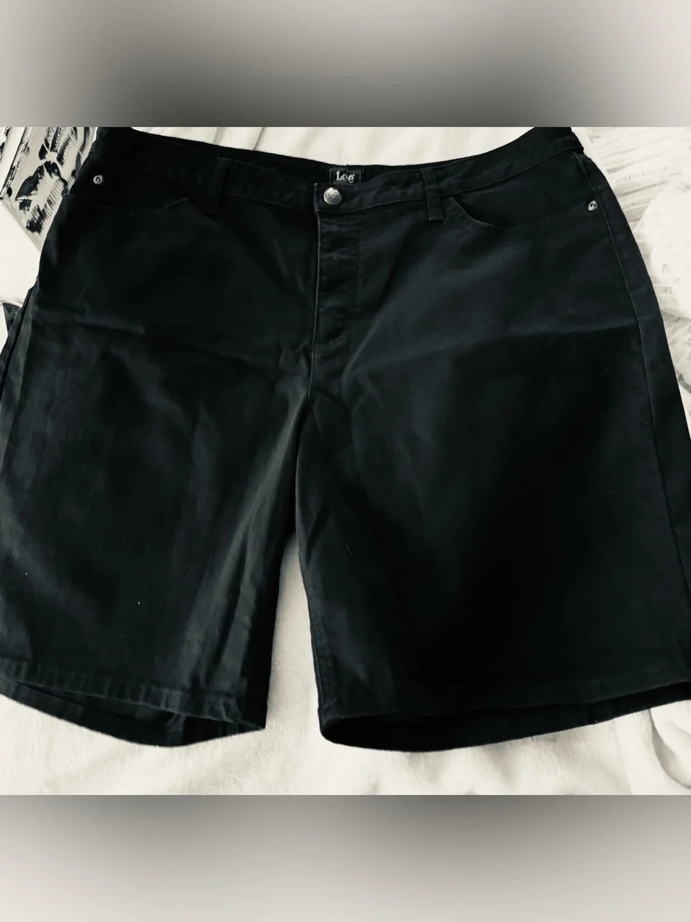 Lee Black Casual Denim Bermuda Shorts sz 20